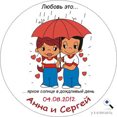 love is свадебный магнитик